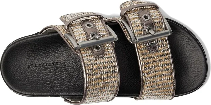 AllSaints Sian Raffia Sandals Women's Sandals Silver : 6 M, Leather - Image 2