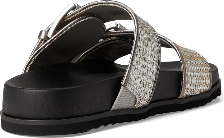 AllSaints Sian Raffia Sandals Women's Sandals Silver : 6 M, Leather - Image 4