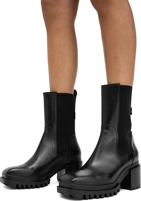 AllSaints Skarlet Boots Women's Boots Black : 9 M, Leather/Rubber - Image 4