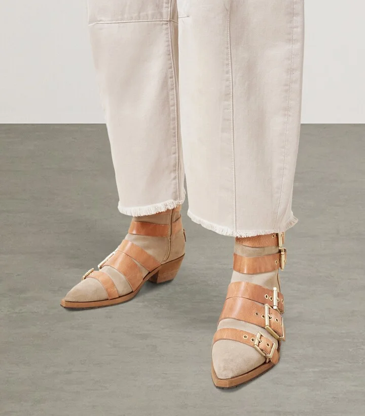 AllSaints Suede Buckle-Detail Jane Boots - Image 3