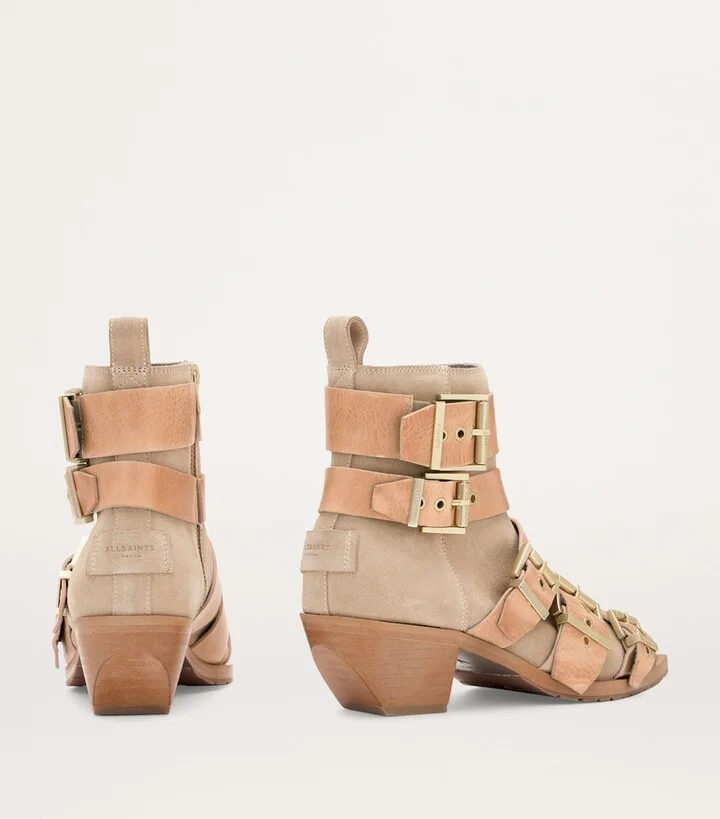 AllSaints Suede Buckle-Detail Jane Boots - Image 4