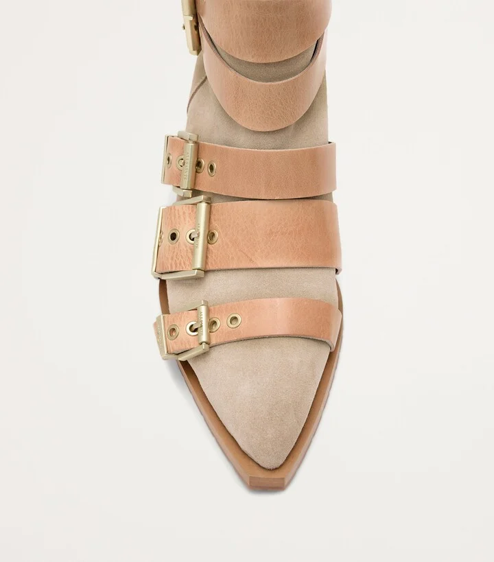 AllSaints Suede Buckle-Detail Jane Boots - Image 5