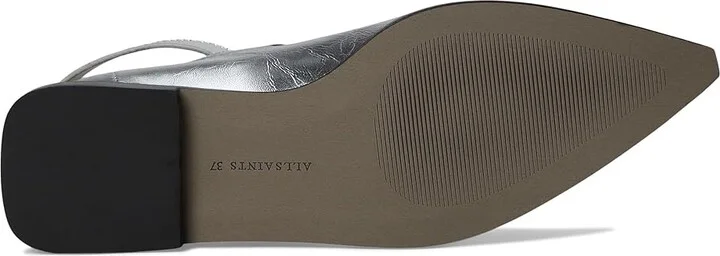 AllSaints Susan Buckle Shoe Women's Flat Shoes Silver : 10 M, Leather - Image 3