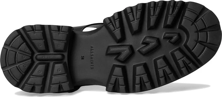 AllSaints Tess Sandal Women's Wedge Shoes Black : 8 M, Leather - Image 3