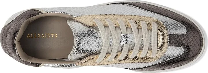 AllSaints Thelma Metallic Sneakers Women's Shoes Silver : 9 M, Leather - Image 2