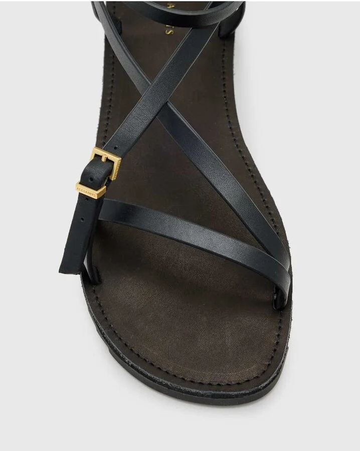 AllSaints Tyla sandals in black - Image 3