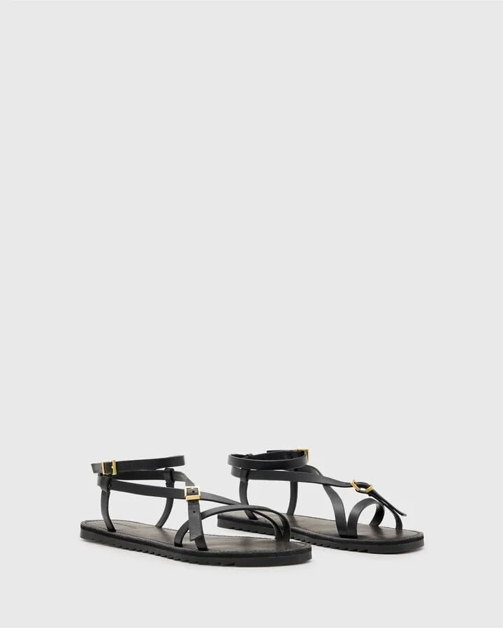 AllSaints Tyla sandals in black - Image 4