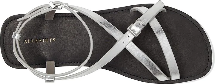 AllSaints Tyla Sandals Women's Sandals Silver : 9.5 M, Leather - Image 2