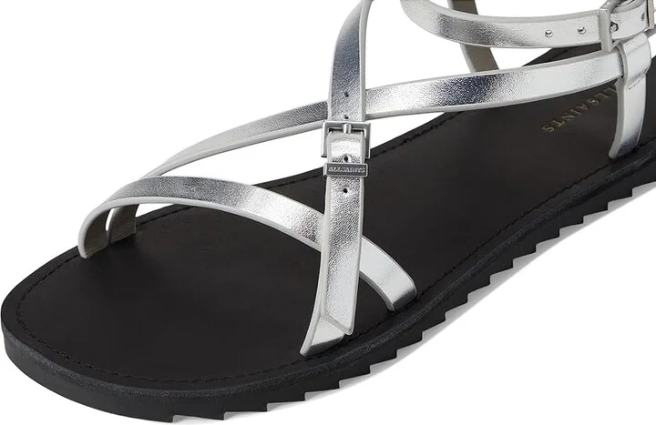 AllSaints Tyla Sandals Women's Sandals Silver : 9.5 M, Leather - Image 7