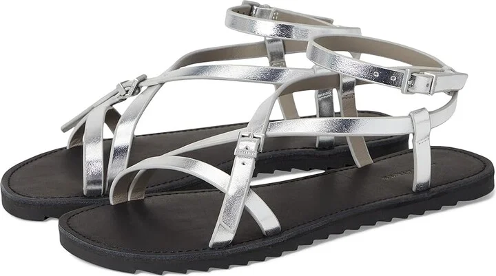 AllSaints Tyla Sandals Women's Sandals Silver : 9.5 M, Leather