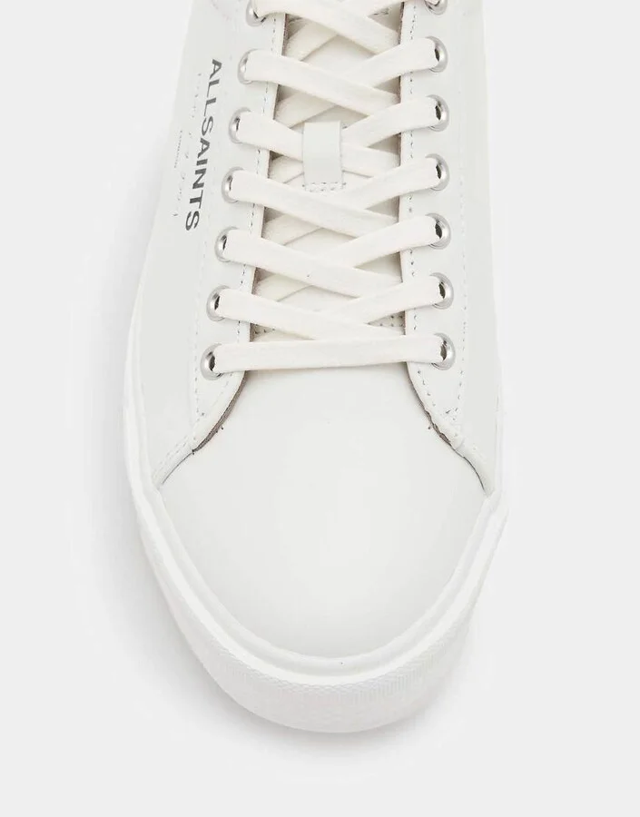 AllSaints Underground leather sneakers in white - Image 2