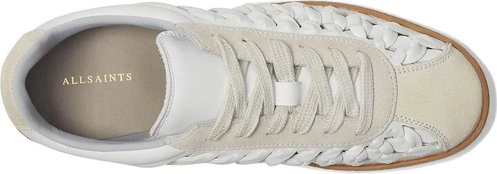 AllSaints Velma Woven Sneakers Women's Shoes Chalk White : 8 M, Leather - Image 2