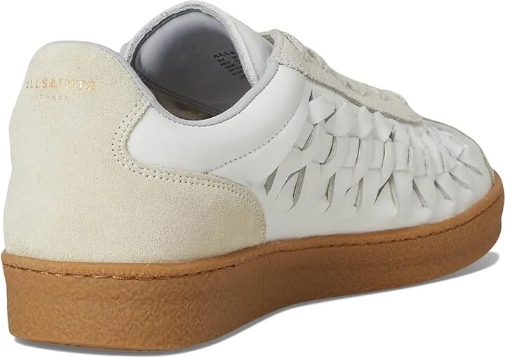 AllSaints Velma Woven Sneakers Women's Shoes Chalk White : 8 M, Leather - Image 4