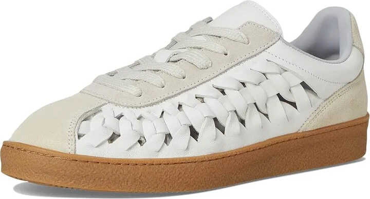 AllSaints Velma Woven Sneakers Women's Shoes Chalk White : 8 M, Leather - Image 5