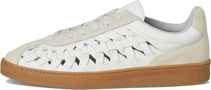 AllSaints Velma Woven Sneakers Women's Shoes Chalk White : 8 M, Leather - Image 6