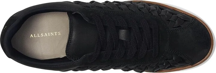 AllSaints Velma Woven Sneakers Women's Shoes Chalk White : 8 M, Leather - Image 8