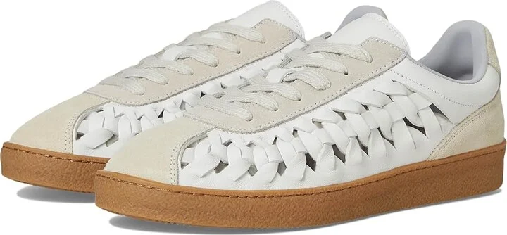AllSaints Velma Woven Sneakers Women's Shoes Chalk White : 8 M, Leather