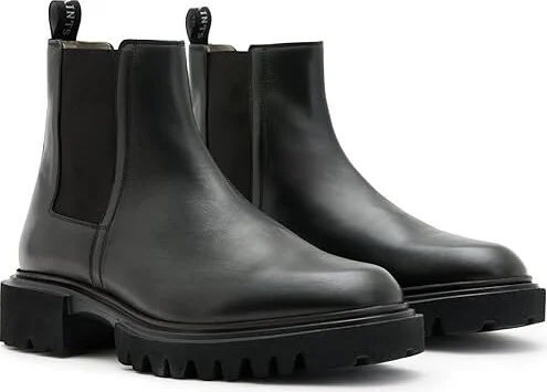 AllSaints Vince Boots Men's Boots Black : 12 M, Leather/Rubber