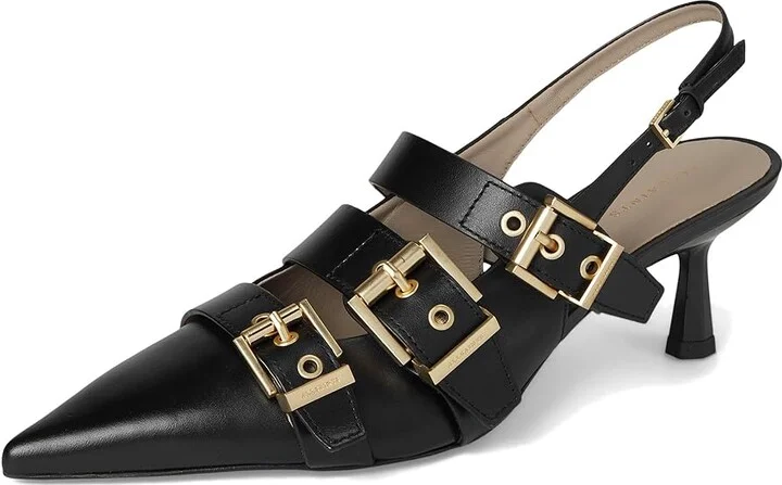 AllSaints Vivian Slingback High Women's Heels Black : 11 M, Leather - Image 5