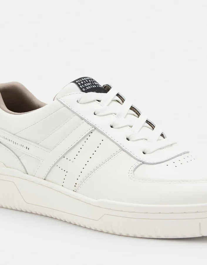 AllSaints Vix leather sneakers in white - Image 2