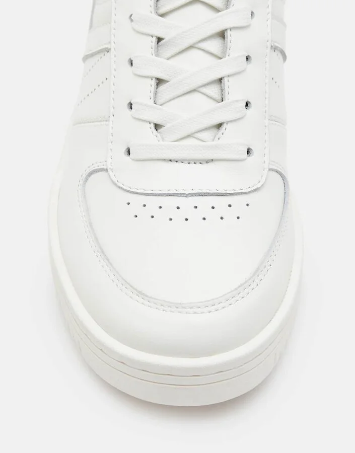 AllSaints Vix leather sneakers in white - Image 3