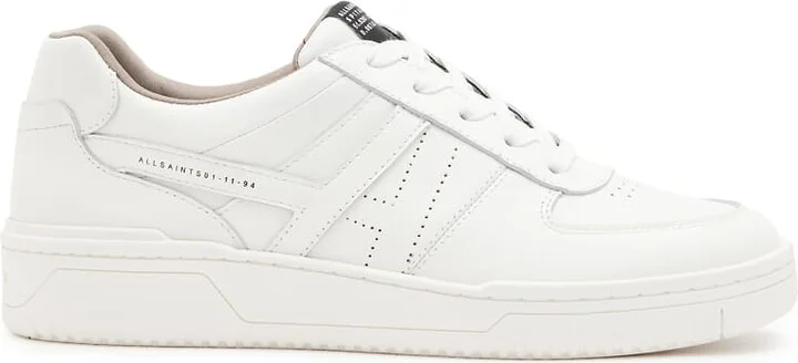 AllSaints Vix leather sneakers in white - Image 4