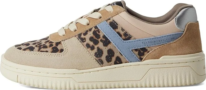 AllSaints Vix Sneakers Women's Shoes Sand Brown/Blue : 7 M, Leather - Image 6