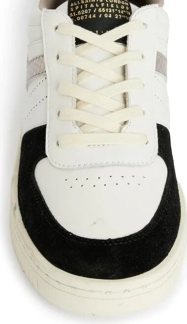 AllSaints Vix Suede Sneakers Women's Shoes White/Black : 10 M, Leather/Textile - Image 3