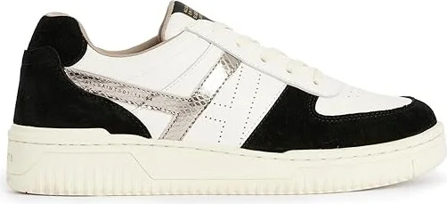 AllSaints Vix Suede Sneakers Women's Shoes White/Black : 10 M, Leather/Textile - Image 4