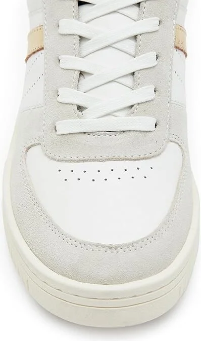 AllSaints Vix Suede Sneakers Women's Shoes White/Black : 10 M, Leather/Textile - Image 5