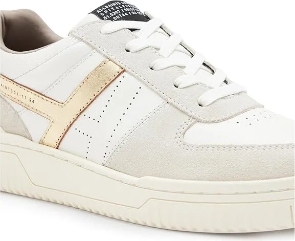 AllSaints Vix Suede Sneakers Women's Shoes White/Black : 10 M, Leather/Textile - Image 7