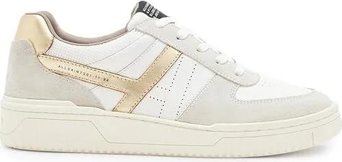 AllSaints Vix Suede Sneakers Women's Shoes White/Black : 10 M, Leather/Textile - Image 8