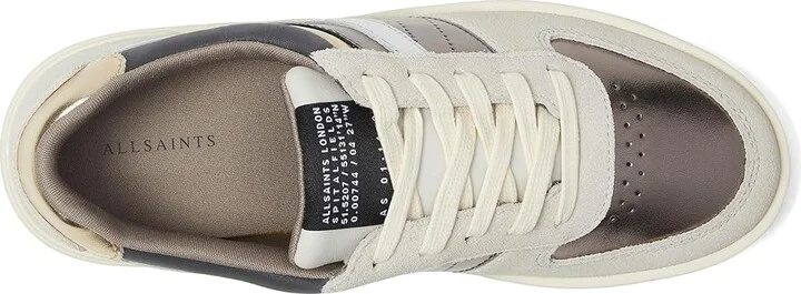 AllSaints Vix Suede Sneakers Women's Shoes White/Black : 10 M, Leather/Textile - Image 9