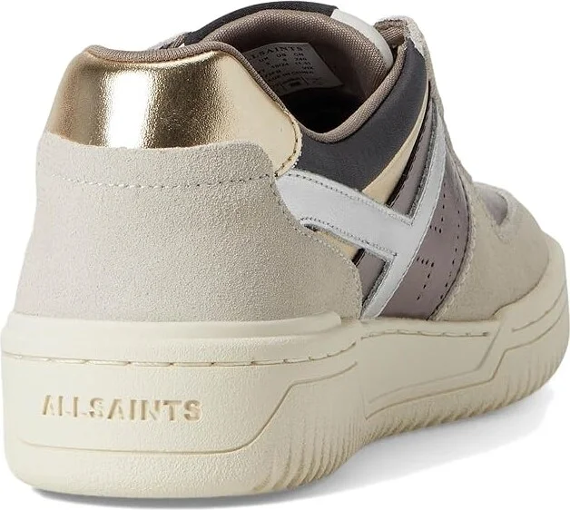 AllSaints Vix Suede Sneakers Women's Shoes White/Black : 10 M, Leather/Textile - Image 11