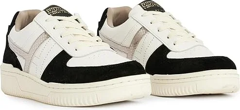 AllSaints Vix Suede Sneakers Women's Shoes White/Black : 10 M, Leather/Textile