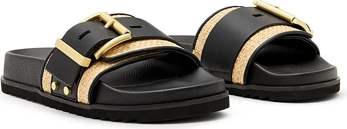Allsaints Women's Ellie Raffia Slide Sandals
