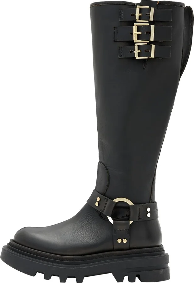 AllSaints Women's Jade Biker Boot Knee High