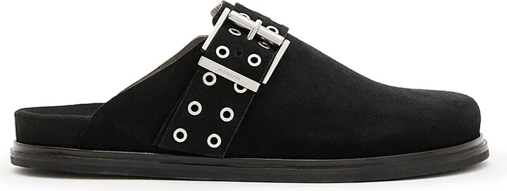 Allsaints Women's Juno Buckled Grommet Mule Clogs
