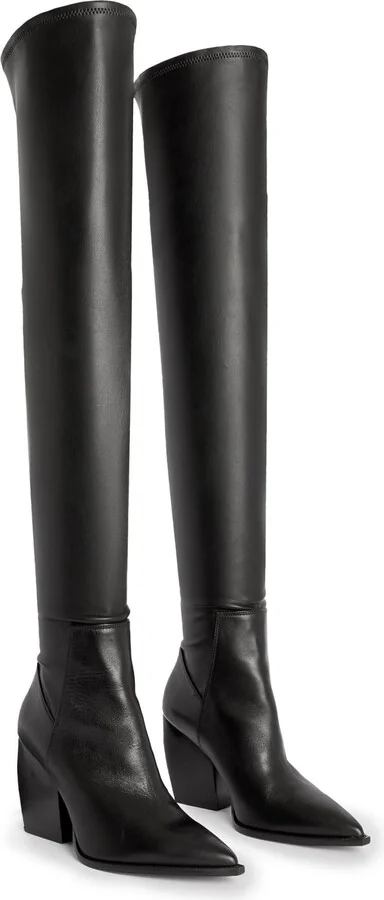 AllSaints Women's Lara Stretchy Over The Knee Boots