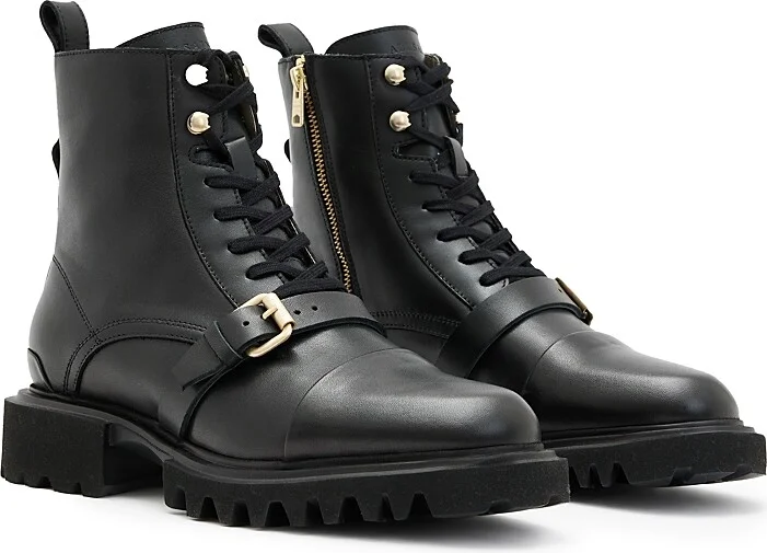 Allsaints Women's Tori Buckle Detail Ankle Boots