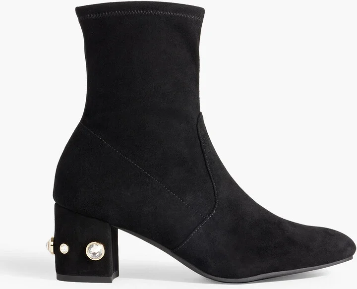 Allshine 60 crystal-embellished suede ankle boots