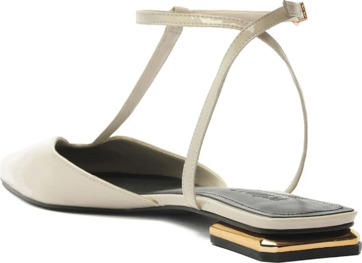 Allure Pointed Toe T-Strap Flat - Image 2