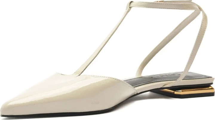 Allure Pointed Toe T-Strap Flat - Image 9