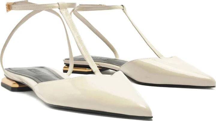 Allure Pointed Toe T-Strap Flat - Image 11
