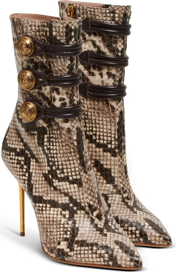 Alma 95mm snakeskin-effect boots - Image 2