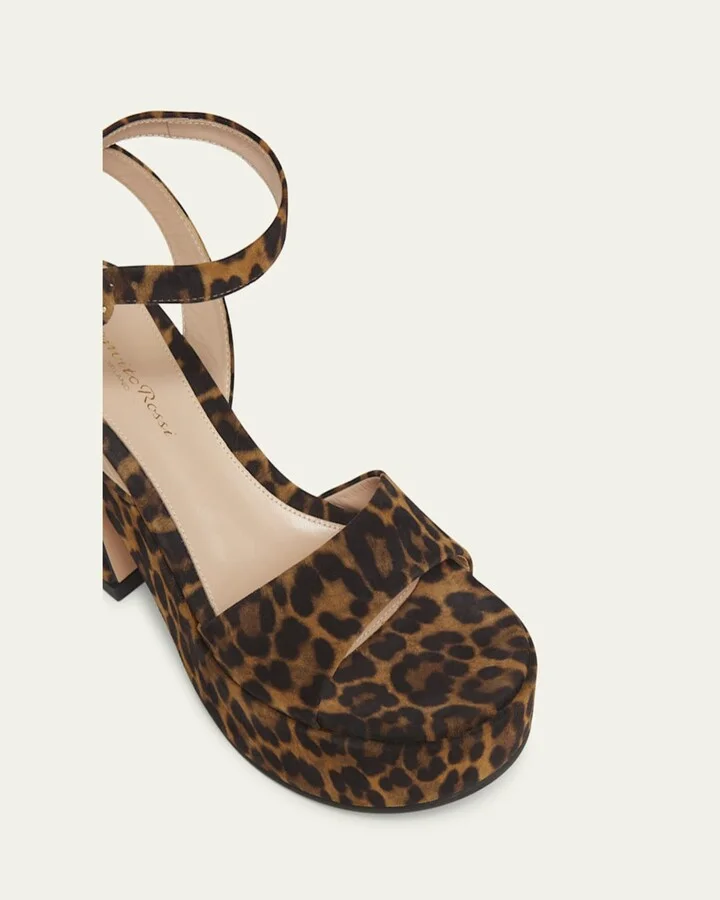 Alma Leopard Ankle-Strap Platform Sandals - Image 6