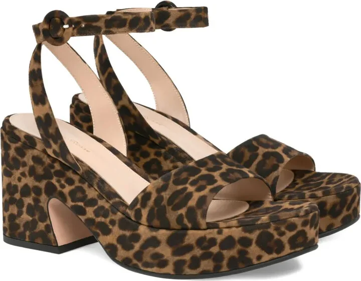 Alma leopard-print platform sandals - Image 2