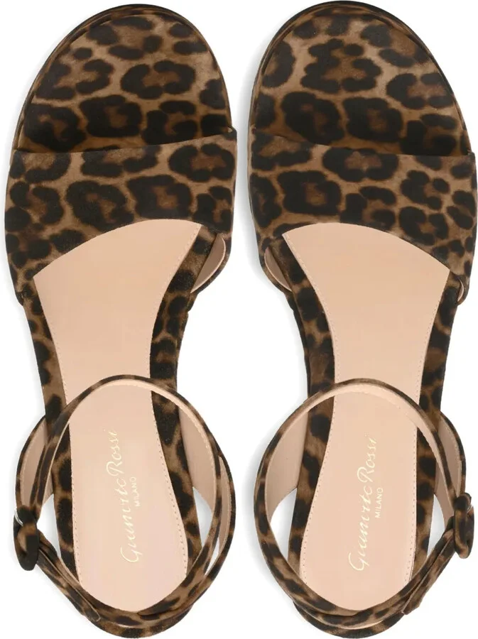 Alma leopard-print platform sandals - Image 4