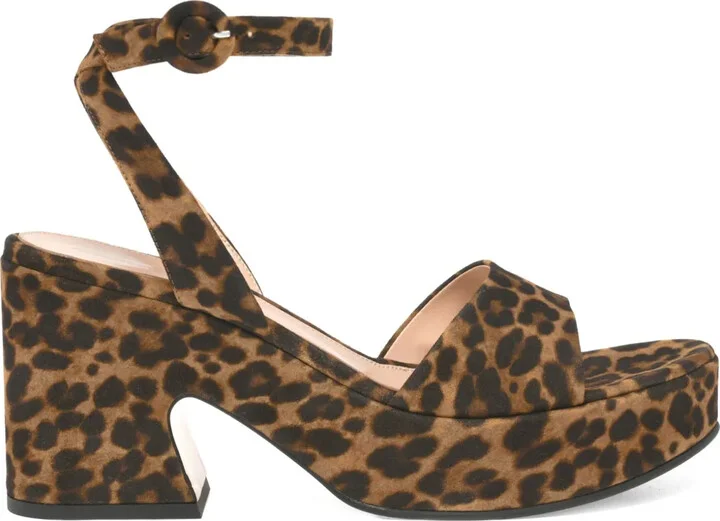 Alma leopard-print platform sandals