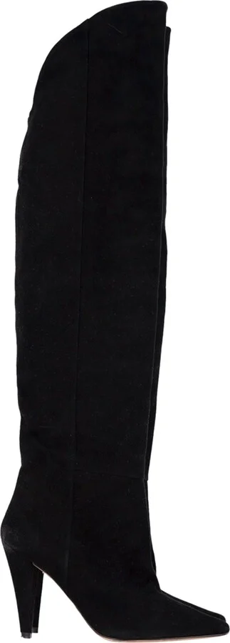 Alma Over-The-Knee Boots in Black Suede